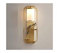 CJHFR472SG Bedroom New Chinese-Style Welcome Pine Wall Lamp, All-Copper Bedroom Lamp, Zen Living Room Aisle Lamp Decor
