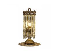 CJHFR472SG Bedside Lamp Luxury Bedroom Bedside Lamp Living Room High-end Internet Famous Crystal Crown Table Decor