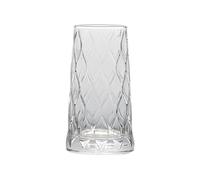 CJHFR472SG Elegant Diamond Embossed Drinking Glasses, Hand Blown Clear Textured Glass Tumbler Whiskey Cups Glassware(Medium)