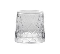 CJHFR472SG Elegant Diamond Embossed Drinking Glasses, Hand Blown Clear Textured Glass Tumbler Whiskey Cups Glassware(Small)
