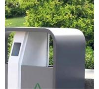 CJHFR472SG Garbage Can Outdoor Classified Rubbish Bin Galvanised Steel Trash Can for Street Public Places Outdoor Waste Bin