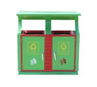 CJHFR472SG Garbage Can Trash Can Metal Classified Rubbish Bin for Outdoor Park Street Public Places Outdoor Waste Bin