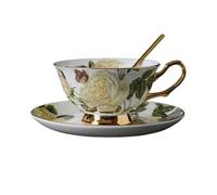 CJHFR472SG Home Light Luxury Retro High Value Coffee Cups and Saucers Ceramic British Afternoon Tea Set Decor