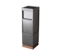 CJHFR472SG Standing Commercial Vertical Ash Pillar, Outdoor Corridor Stainless Steel with Ashtray Trash Can Cigarette Butt Holder