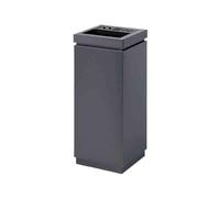 CJHFR472SG Standing Hotel Trash can Lobby Vertical Stainless Steel Ash Pillar Corridor Aisle Hotel Club Lobby Outdoor Multi-Color Available Cigarette Butt Holder(Black)