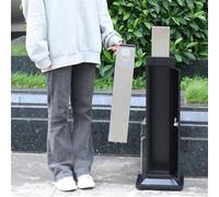 CJHFR472SG Standing Stainless Steel Baked Enamel Ash Column, Can Be Fxed Standing Ashtray for Outdoor Hotel Street Cigarette Butt Holder