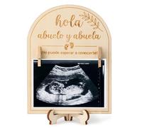 CJiangpo Baby Ultrasound Photo Frame for Grandparents - Pregnancy Announcement Grandparents, Baby Announcement Sign, Gift for Grandmother Grandfather Grandma and Grandpa First Time Reveal Keepsake