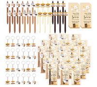 CJiangpo Marshmallow Motivational Gifts Bulk - 48 Set Marshmallow Ballpoint Pens Keychains Bookmarks, Funny Classroom Rewards Students Teacher Employees Appreciation Gifts Inspirational Party Favors