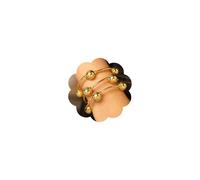 CJIAYUJEW 3Pcs Gold Ball Bangle Bracelets for Women Minimalist Statement Stackable Beaded Bracelet Set Bold Trendy Party Vacation Present Jewelry, Adjustable, alloy, no gemstone