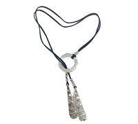 CJIAYUJEW Boho Choker Necklace for Women Brown Suede Choker Necklaces Trendy Boho Layered Leather Necklace Western Turquoise, adjustable, Alloy Steel, No Gemstone