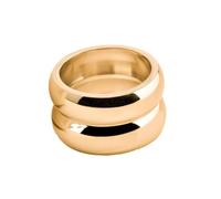 CJIAYUJEW Chunky Gold Silver Rings Wide Statement Solid Dome Stackable Rings Minimalist Wristband Simple Chunky Rings for Women Wen Large Thumb Index Full Finger Size 7-9, Metal, No Gemstones