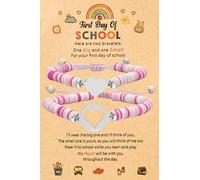 CJIAYUJEW First Day of School Bracelet Cute Back To School Bracelets Mommy and Me Matching Heart Bracelets Jewelry for Students, adjustable, no gemstone