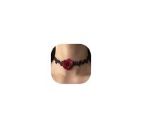 CJIAYUJEW Flower Choker Necklace for Women Adjustable Lace-up Design Handmade Velvet Thorn Rose Floral Choker Necklace Elegant Minimalist Witch Necklaces, adjustable, Metal, No Gemstone