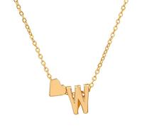 CJIAYUJEW Gold Initial Necklaces Tiny Letter Pendant Personalized Cute A-Z Letter Monogram Name Stainless Steel Necklace Trendy Dainty Jewelry for Women Gift, adjustable, Alloy Steel, No Gemstone