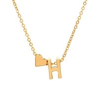 CJIAYUJEW Gold Initial Necklaces Tiny Letter Pendant Personalized Cute A-Z Letter Monogram Name Stainless Steel Necklace Trendy Dainty Jewelry for Women Gift, adjustable, Alloy Steel, No Gemstone