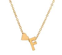 CJIAYUJEW Gold Initial Necklaces Tiny Letter Pendant Personalized Cute A-Z Letter Monogram Name Stainless Steel Necklace Trendy Dainty Jewelry for Women Gift, adjustable, Alloy Steel, No Gemstone