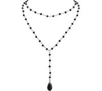 CJIAYUJEW Gothic Layered Black Red Choker Dainty Y Water Droplet Pendant Necklace BlackRed Bead Teardrop Gothic Goth Necklace Halloween Vampire Jewelry for Women, adjustable, Metal, No Gemstone