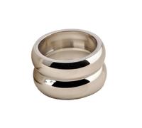 CJIAYUJEW Silver Gold Thick Rings with Wide Solid Dome Minimalist Stackable Ring Simple Thick Rings for Women Wen Large Thumb Index Full Finger Size 7-9, Metal, No Gemstone