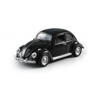 CJJXKBEP Scale Finished Model Car 1:18 For Volkswagen Beetle 1955 Alloy Diecast Car Model Sound Light Simulation Vehicle Miniature Pull Back Racing Miniature Die-cast Vehicle(Black)