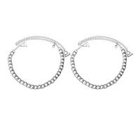 CJKDXDH 1 Pair Punk Metal Chain Bra Shoulder Straps Sexy Bridal Wedding Bra Straps Invisible Anti-Skid Underwear Straps Removable Party Dress Lingerie Straps (Silver)