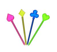 CJKDXDH Multicolor Plastic Fruit Pick Toothpicks Cocktail Appetizer Picks Food Skewer Sticks Sandwich Drink Picks Party Decorations 100Pcs