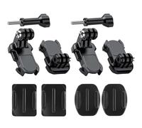 Cjkoonsa 10 Pcs Adhesive Mounts with Sticky Pads, Helmet Mounting Accessories Adhesive Sticky Mounts, Compatible for Cameras Hero 1/2/3/Suptig
