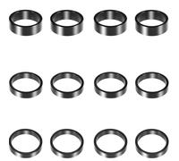 Cjkoonsa 12 Pcs Bike Headset Spacers, Bicycle Headset Spacer, Aluminum Alloy Bikes Handlebar Stem Spacers Fit 1-1/8 Inch Stem Mountain Bike Road Bikes Handlebar (2mm/3mm/5mm/10mm)