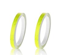 Cjkoonsa 2 Rolls Reflective Tape Outdoor Waterproof Reflective Warning Tape Reflector Tape Night Safety Stickers Silver, Red, Yellow Reflective Tape for Outdoor Vehicles Bikes Helmets, 10mmx8M