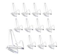 Cjkoonsa 30 Pcs Clear Mini Acrylic Easel Coin Display Stand, Acrylic Clear Coin Stands Trading Card Display Stand Mini Card Holder for Challenge Medals, Photo Display, 2.13 inch Tall