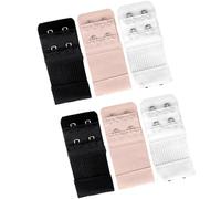 Cjkoonsa Bra Extenders 2 Hook 2 Row 6 Pcs Bra Strap Extender