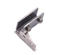 CJKXPZMH Cabinet Glass Door Hinge Cabinet Glass Hinge Clamp Without Drilling Side Mounted Frameless Glass Door Hinge For Bathroom Display(Silver)