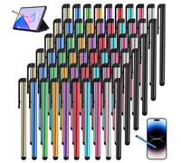 CJMUQHEHH Pack of 60 Tablet Pens for All Tablets, Flip Chart Pens for Mobile Phone, Touch Pen, Touchscreen Stylus Pen for Tablets, iPad, Mobile Phone, Samsung Galaxy, Apple Pen, 10 Colours