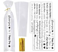 CJQRL 2 Sheets Candle Tattoo with 50 Pieces Candle Bags Small Candle Bags, Candle Tattoo Stickers, Candle Stickers, Candle Foil, Candle Stickers, Black for Taper Candles Cup