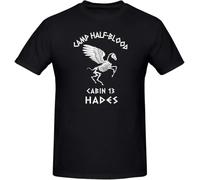 CJQSQL Cabin 13 Camp Half Blood Skeleton Hades Percy Jackson Olympians Boy Shirt T-Shirt Tee Style Hot Deals Black
