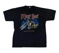 CJQSQL Meat Loaf Mens Tshirt Black Bad Attitude Tour 1984 Vintage 80S Concert Band Rare