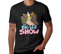 CJQSQL The Big LEZ Show T-Shirt T-Shirt for a Funny t Shirts Quick Drying Shirt Plain t Shirts Men Black