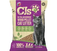 CJ's Premium Cat Litter Ultra Absorbent Wood Pellets, Biodegradable, 30 L