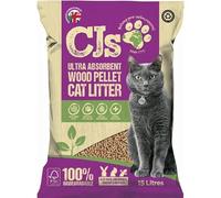 Cj's PREMIUM WOOD CAT LITTER 5L 15L 30L - VIRGIN WOOD PELLETS ULTRA ABSORBENT (15L)