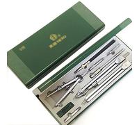 CJshop Drafting Compass Professional Drawing Compass Tool Set,Math Kit Set 9 Pieces Student Supplies for Woodworking, Drafting and Engineering Drawings Drawing Compass