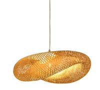 CJSLXGBL Bamboo Chandeliers Pendant Light,Hanging Lighting Fixtures E27 Lampshade Ceiling Pendant Made,Coastal Retro Japanese Style,Chandeliers No Bulb,for Living Room Bedroom