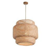 CJSLXGBL Bamboo Weaving Pendant Light Fixtures,Basket Pendant Lighting,Boho Light Fixture Hand-Woven Chinese Style Chandelier, Bamboo Retro Pendant Lamp,for Dining Room Kitchen Island