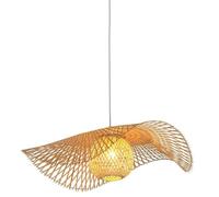 CJSLXGBL Bamboo Weaving Pendant Light Fixtures,Basket Pendant Lighting,Boho Light Fixture Hand-Woven Chinese Style Chandelier, Bamboo Retro Pendant Lamp,for Dining Room Kitchen Island