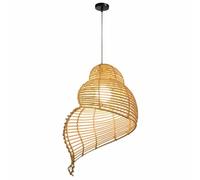 CJSLXGBL Rattan Weaving Pendant Light Fixtures,Basket Pendant Lighting,Boho Light Fixture Hand-Woven Chinese Style Chandelier, Bamboo Retro Pendant Lamp,for Dining Room Kitchen Island Bedroom