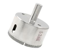 Cjueiom 2-3/32" (53mm) Diamond Coated Hole Saw Drill Bits, Professional Grade for Glass, Ceramic, Tile, Marble, Porcelain & Brick with Nickel-Plated Shank & Quick-Cool Slots, 1PCS