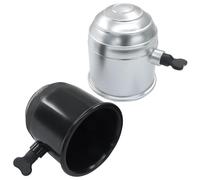 Cjueiom 2 PCS Tow Ball Cover with Lock, 50mm Heavy Duty Tow Bar Ball Cover Cap, Durable Plastic Trailer Hitch Ball Cover, Towing Hitch Protective Caps for Car, Truck and Caravan, Black, Silver