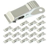Cjueiom 20Pcs Mini Spring Clamps, Small Alligator Clips 1/2 Inch Wide, Crocodile Clamps Mini Clips for Work Crafts Wire Photo Curtain Crafts, Silver