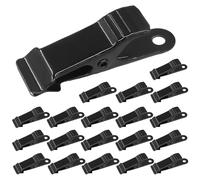 Cjueiom 20Pcs Mini Spring Clamps, Small Alligator Clips 1/2 Inch Wide, Crocodile Clamps Mini Clips for Work Crafts Wire Photo Curtain Crafts, Black