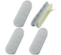 Cjueiom 4 Pack Self Adhesive Pull Handles, Plastic NoDrill StickOn Removable Handle Helpers for Kitchen Cabinets, Drawers, Windows, Sliding Closets, Furniture, Grey