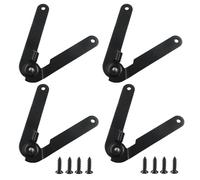 Cjueiom 4 Pcs Lid Support Hinge, Soft Close Hinges with Locking Function, 180° Adjustable Heavy Duty Box Hinges for Toy Chest, Cabinet, Furniture, Storage Trunk, Cupboard, and Jewelry Box