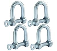 Cjueiom 4Pcs M5 D Ring Shackles, Heavy-Duty D Shackle Hitch Steel Shackle Use for Towing and Outdoor Activities